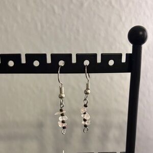 Handmade Pink Beaded Earrings